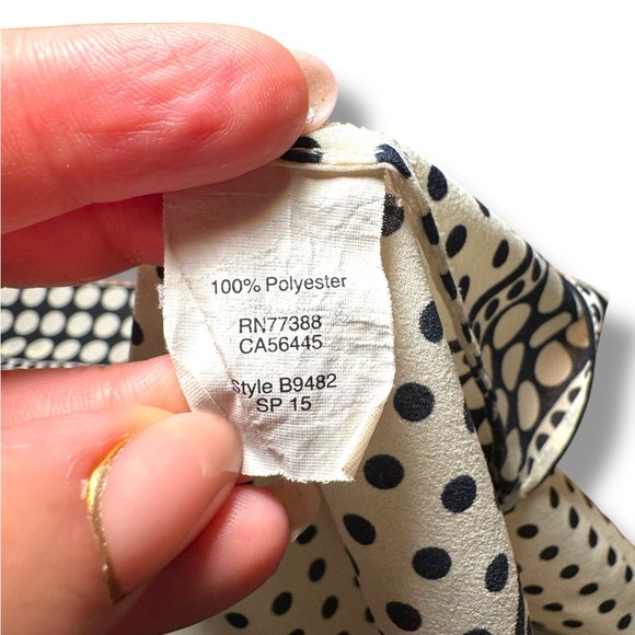 J. Crew Printed tuxedo cami top Sz 4 EUC‎ - Picture 4 of 9